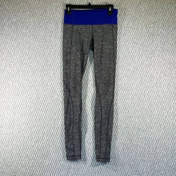 Lululemon Leggings Grey Purple Band Size 6 - Picture 7 of 7